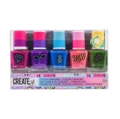 Create It! Nail Polish Color Changing 5-Pack