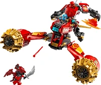 LEGO NINJAGO La moto-robot des tempêtes de Kai, Jouet de ninjas combo, Ensemble de construction avec 3 figurines 71830