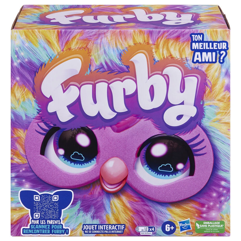 Furby Tie Dye, 15 Fashion Accessories, Interactive Plush Toys, Voice Activated Animatronic - English Edition