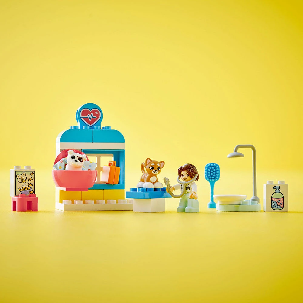 LEGO DUPLO Town Visit to the Vet Clinic Toy, Pretend Play Toy 10438