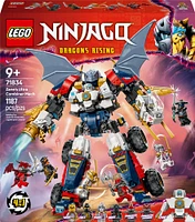 LEGO NINJAGO Le robot ultracombiné de Zane, jouet, ensemble de construction 4-en-1 avec une voiture, un avion et un dragon 71834