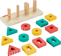 Fisher-Price Empileur de formes en bois, triage, 13éléments