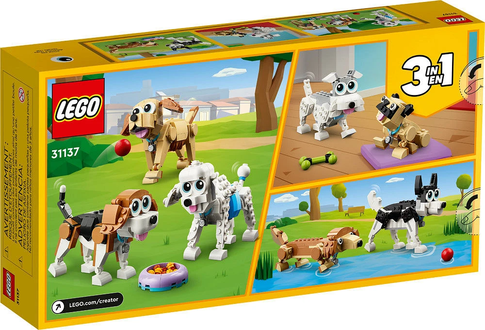 LEGO Creator Adorable Dogs 31137 Building Toy Set (475 Pieces)