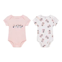 Minnie 2 Pack Bodysuits Coral