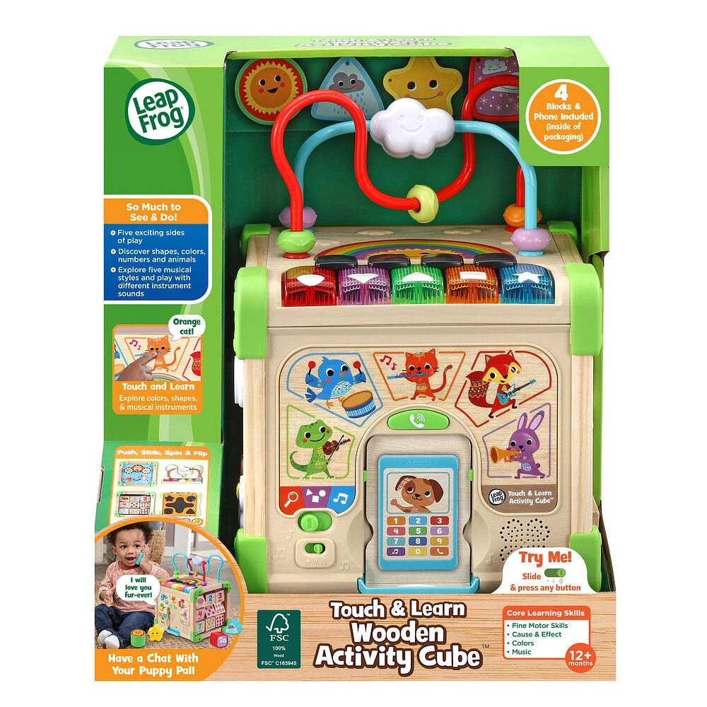 LeapFrog Touch & Learn Wooden Activity Cube - Édition anglaise