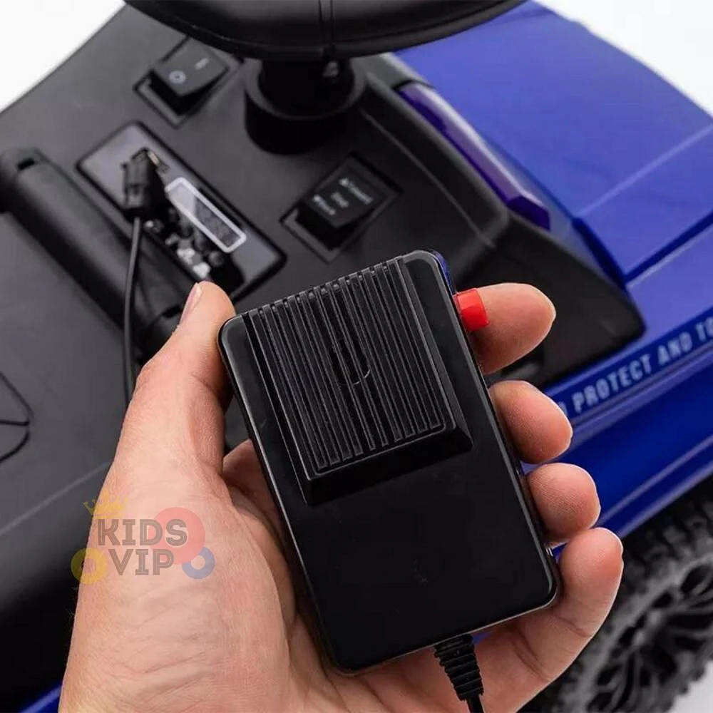 KIDSVIP Voiture électrique 3 en 1 pour tout-petits, édition Police, 6 V, voiture électrique à pousser