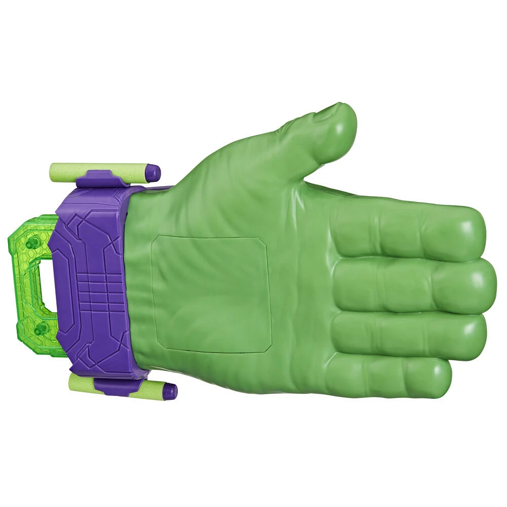 Marvel Avengers Hulk Blaster Coup de tonnerre, blaster de déguisement avec 3 fléchettes NERF