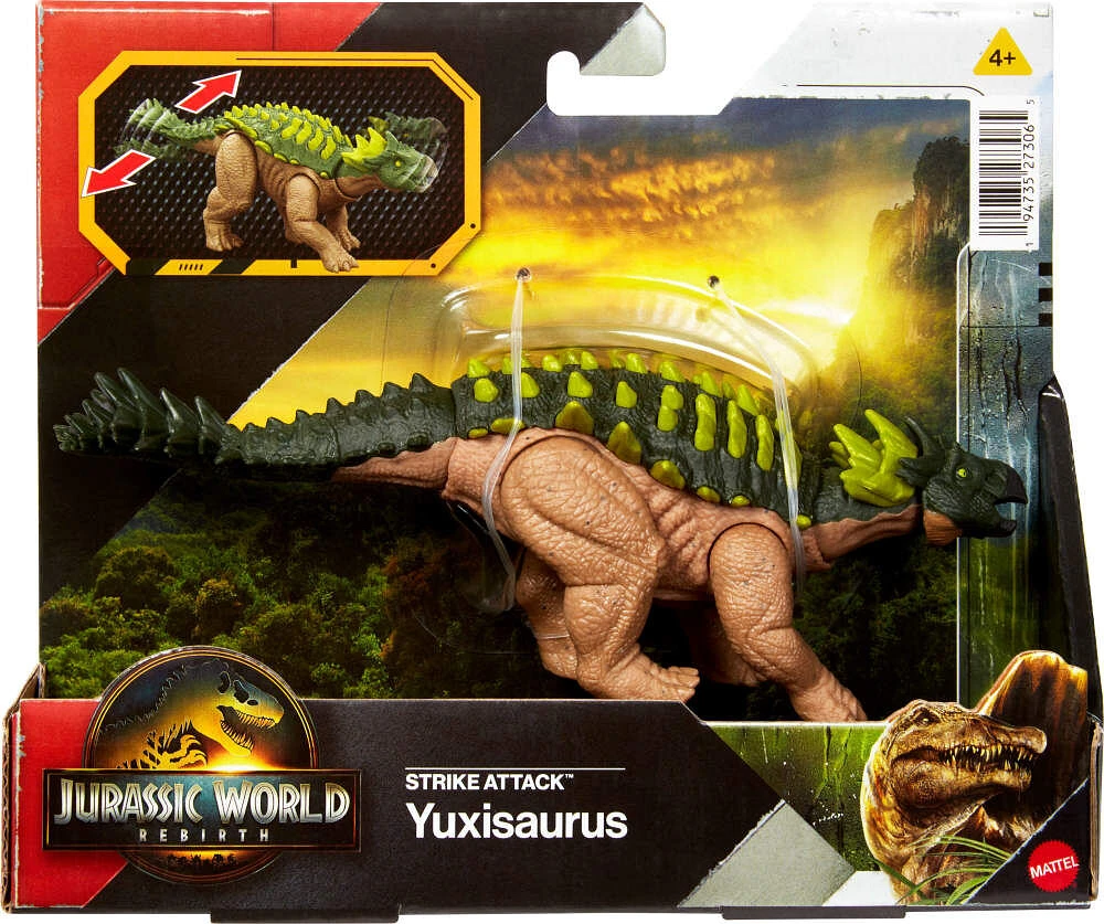 Jurassic World Rebirth Strike Attack Yuxisaurus Dinosaur Toy, Single Strike Action, Authentic & Posable