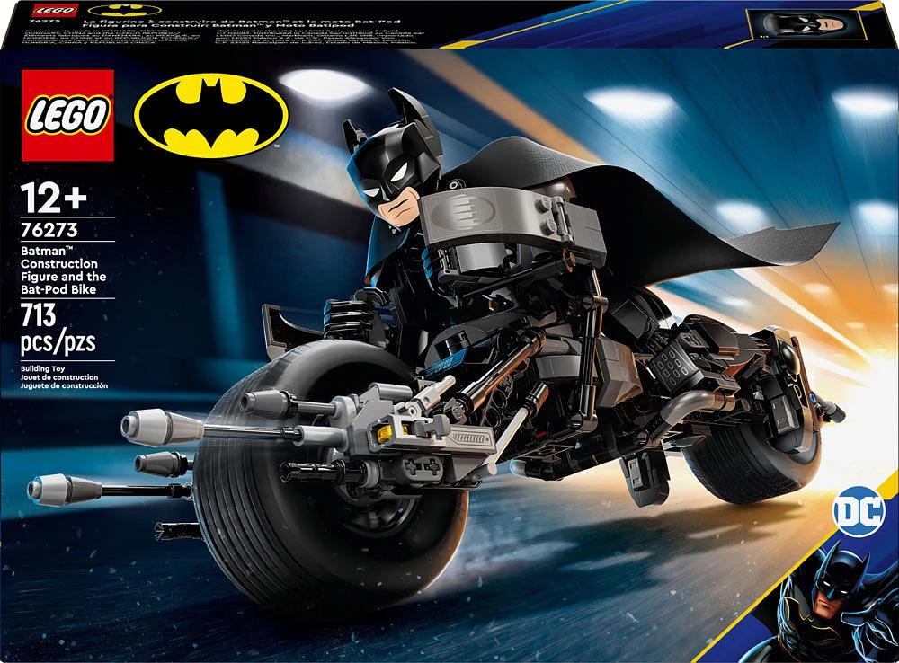 LEGO DC Batman : Batman Construction Figure & the Bat-Pod Bike Dark Knight Super-Hero Toy 76273