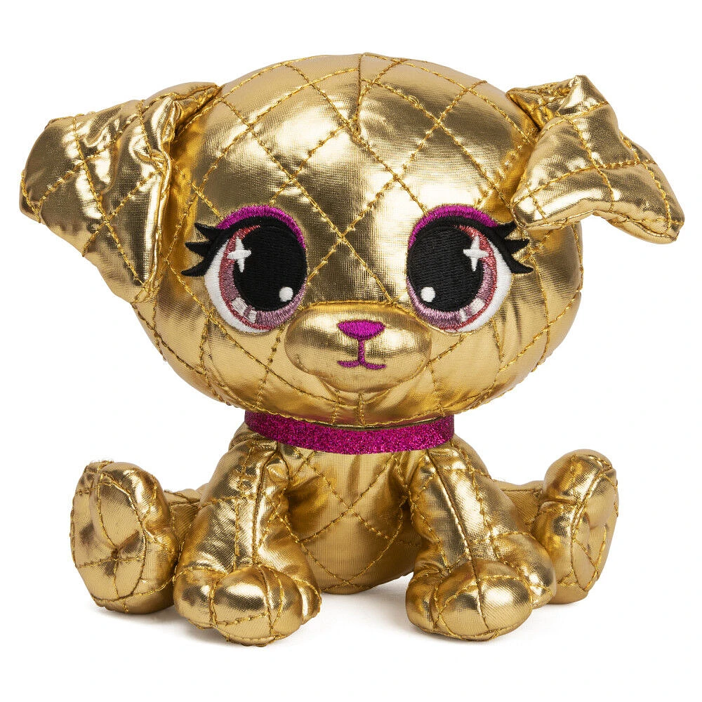 GUND P.Lushes Designer Fashion Pets Limited-Edition Goldie La'Pooch Puppy Premium Stuffed Animal, Gold and Pink, 6"