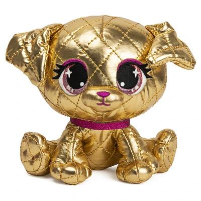 GUND P.Lushes Designer Fashion Pets Limited-Edition Goldie La'Pooch Puppy Premium Stuffed Animal, Gold and Pink, 6"