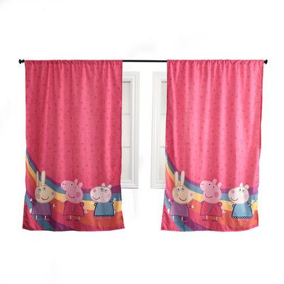 Peppa Pig Kid's Bedroom Window Curtains (Set of 2 Panels)