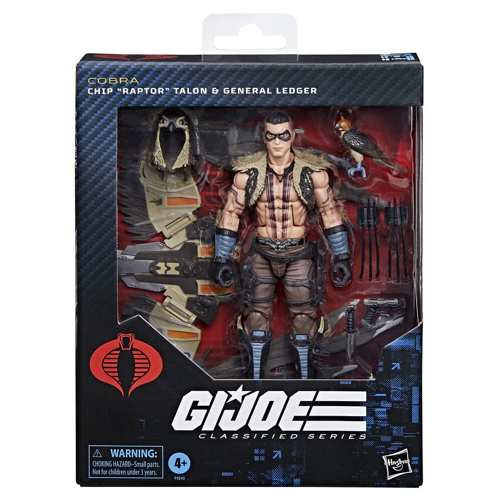 G.I. Joe Classified Series #139, CHIP "RAPTOR" TALON & GENERAL LEDGER Action Figure & Pet