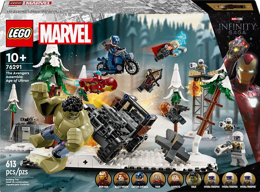 LEGO Marvel The Avengers Assemble: Age of Ultron, Buildable Super Hero Toy with Marvel Minifigures, 76291