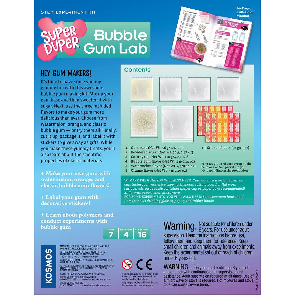Thames & Kosmos: Super Duper Bubble Gum Lab - Édition anglaise