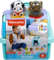 Fisher-Price FP Pets Sort & Stow Pet Carrier Baby & Toddler Shape Sorting Toy, 8 Blocks