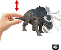 Jurassic World-Nasutoceratops-Figurine articulée avec attaque et son