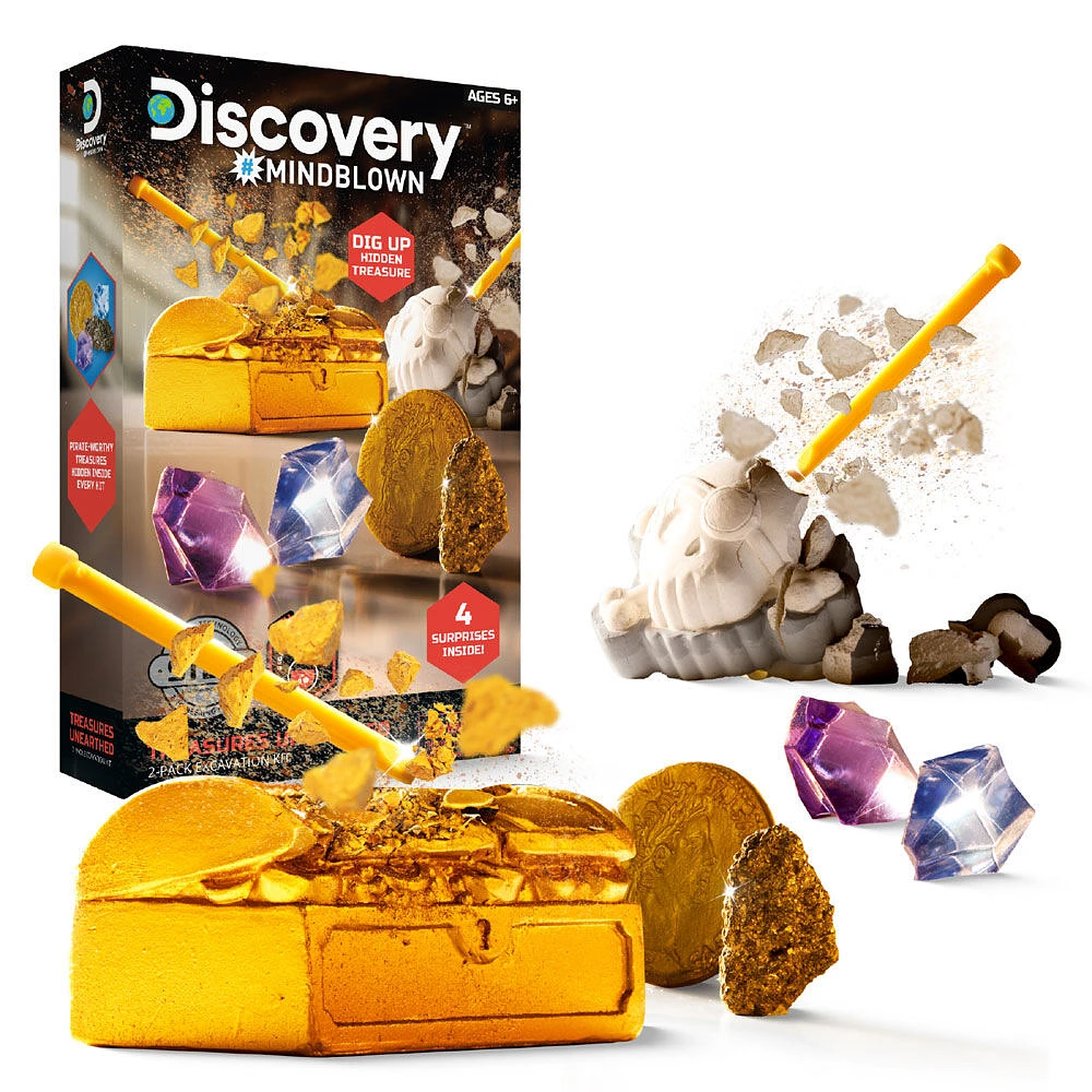 Discovery #MINDBLOWN Kit d'excavation de trésors déterrés, lot de 2