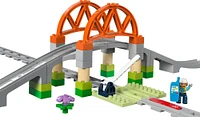 LEGO DUPLO Town Train Bridge and Tracks Expansion Set - 10 Extra Pieces of Train Tracks - 10426