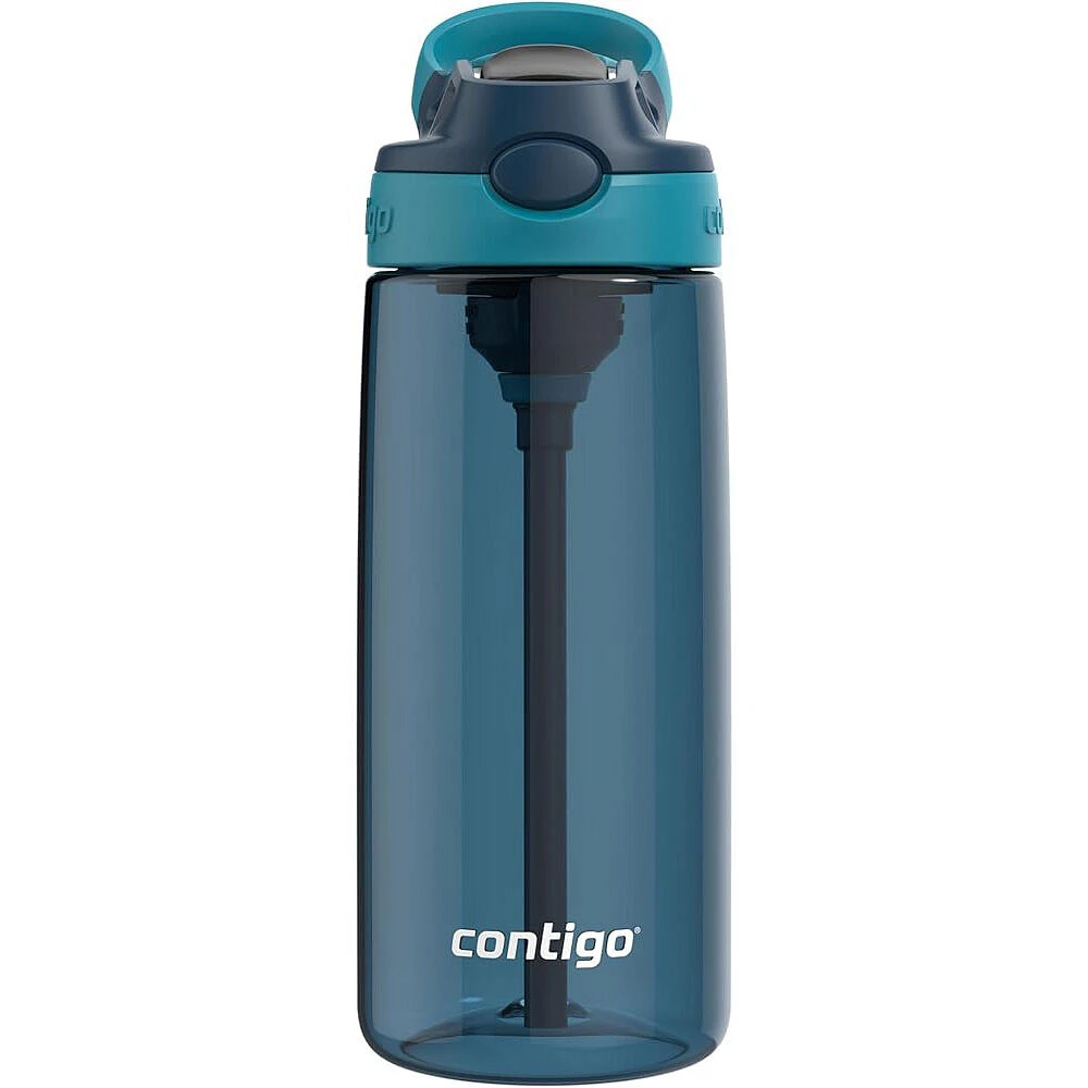 Bouteille d’eau antifuite et antidéversement pour enfants Contigo Aubrey avec paille, bleuet et genévrier, 591 ml