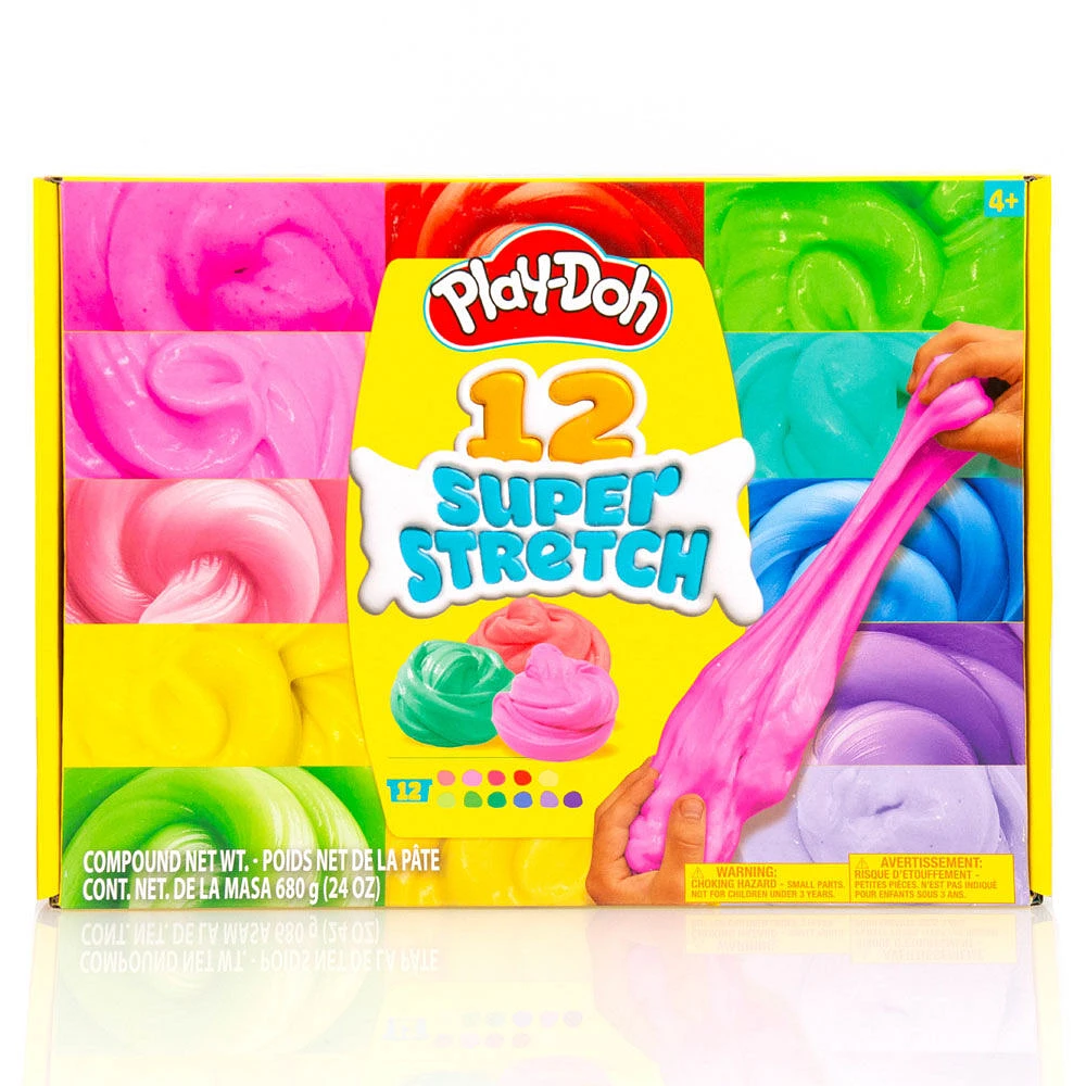 Lot de 12 différentes pâtes à modeler Play-Doh super étirables