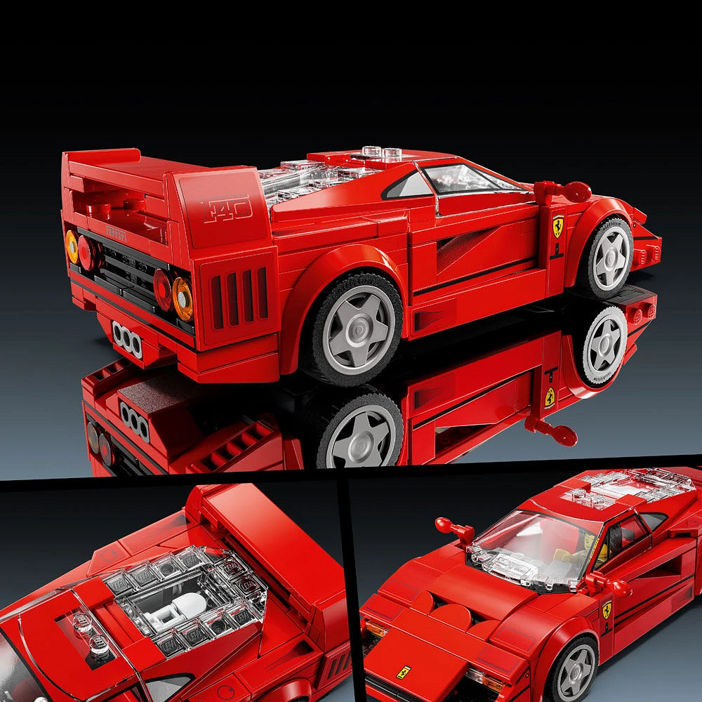 LEGO Speed Champions Ferrari F40 Supercar, Toy Car Model Building Set, Ferrari Gift Idea, 76934