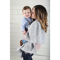 Trend Lab Heathered Gray Sweatshirt Knit Baby Blanket