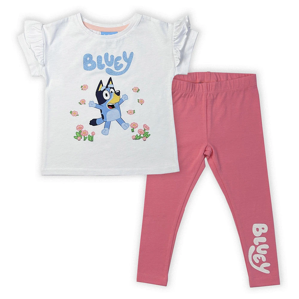 Bluey 2 Piece Short Sleeve Top & Legging Set