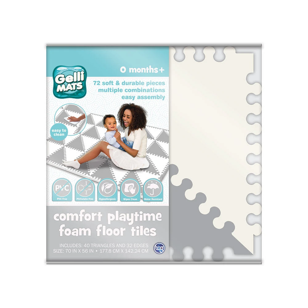 Gelli Mats Comfort Playtime Tile Playmat | Neutral Calm