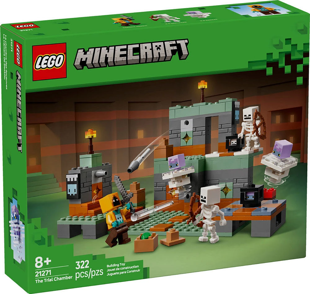 LEGO Minecraft La chambre des épreuves, Ensemble pour amateur de jeux vidéo, Ensemble de jeu vidéo, Jouet de squelette pour enfants 21271