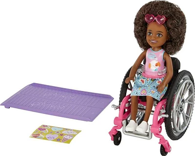 Barbie- Chelsea- Poupée et fauteuil roulant