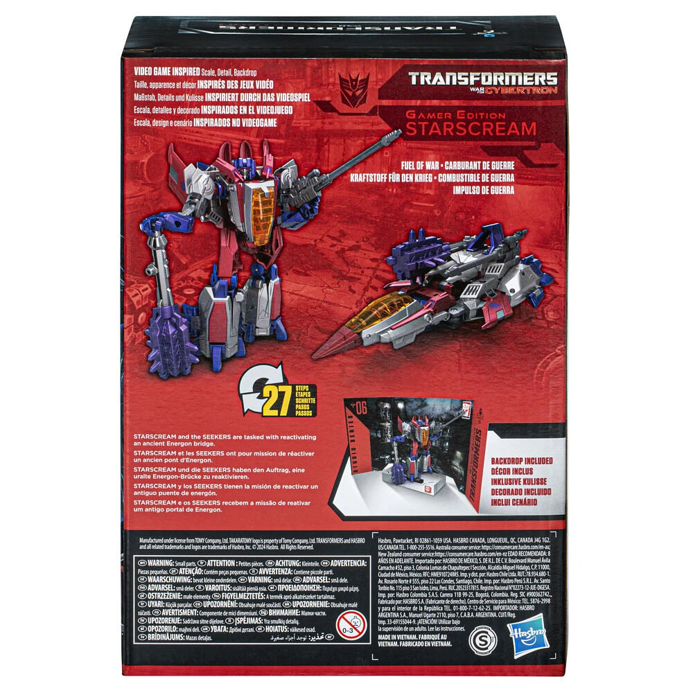 Transformers Studio Series Voyager Transformers: War for Cybertron 06 Gamer Edition Starscream Action Figure