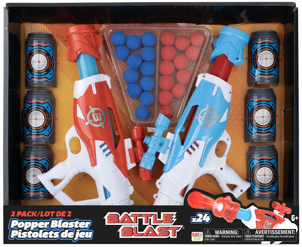 2Pk LG Blasters/6 Target 24Pcs Foam Ball