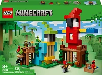 LEGO Minecraft Les maisons-perroquets, Jouet de jeu vidéo, avec figurine de squelette 21282