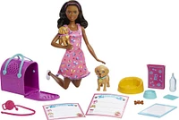 Barbie Doll and Accessories Pup Adoption Playset with Doll