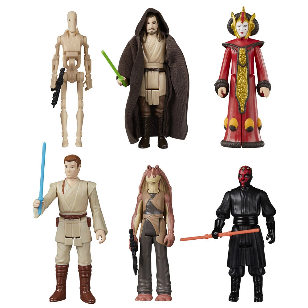 Star Wars The Retro Collection Star Wars: The Phantom Menace Collectible 3.75 Inch Action Figure Multipack