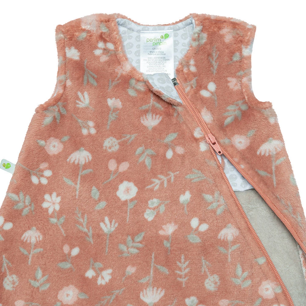 Perlimpinpin-Girl-Plush sleep bag 1.5 Togs-Flowers-0-6m