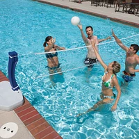SwimWays, Ensemble de sport 2-en-1 pour la piscine, Filet de volley-ball et panier de basket-ball pour la piscine