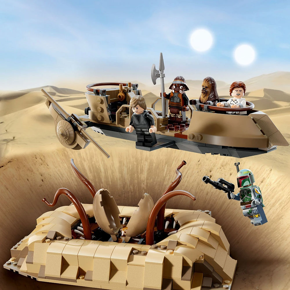 LEGO Star Wars: Return of the Jedi Desert Skiff & Sarlacc Pit, Collectible Toy with 6 Minifigures, 75396