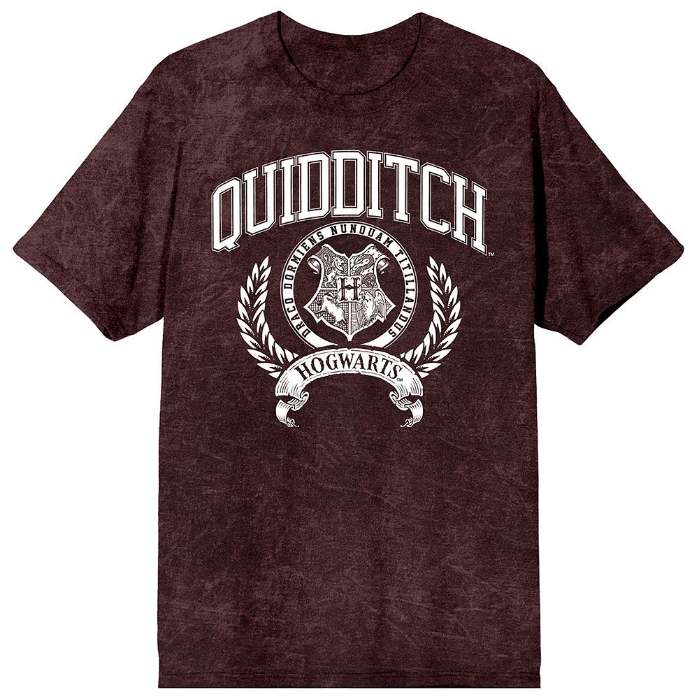 Harry Potter Quidditch Crête de la Maison Lavage Minéral Bordeaux T-Shirt