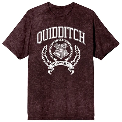 Harry Potter Quidditch Crête de la Maison Lavage Minéral Bordeaux T-Shirt 