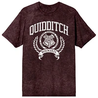 Harry Potter Quidditch Crête de la Maison Lavage Minéral Bordeaux T-Shirt 