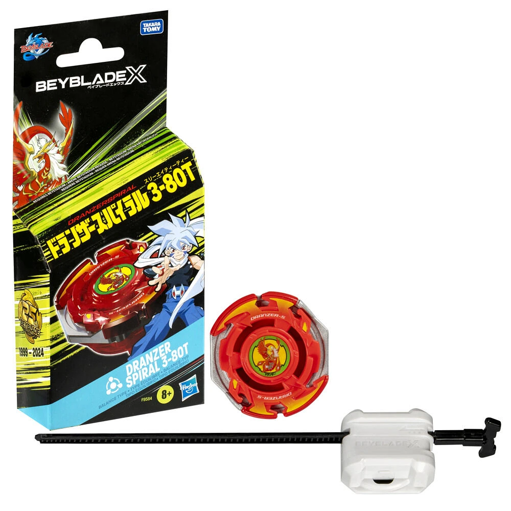 Beyblade X Dranzer Spiral 3-80T Anniversary X-Over Top and Launcher