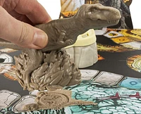 Jurassic World Dominion, Jeu de société sensoriel Stomp N' Smash sur le thème des dinosaures, avec sable Kinetic Sand