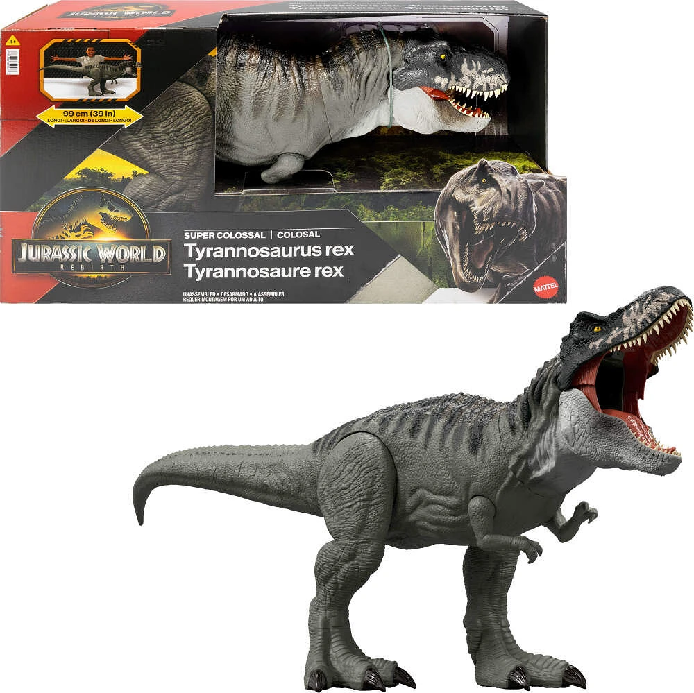 Jurassic World-Figurine articulée Tyrannosaurus rex Super Colossal