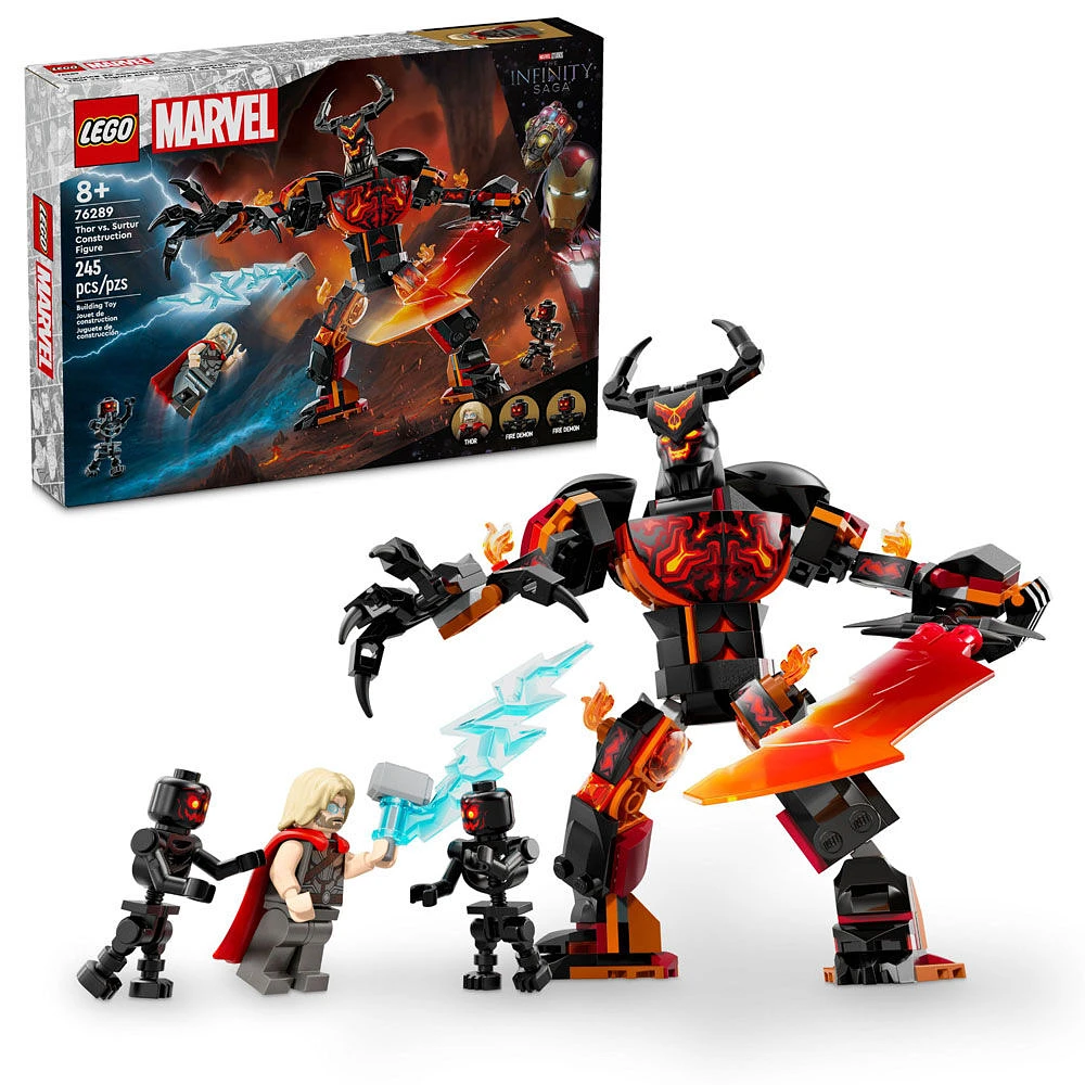 LEGO Marvel Thor vs. Surtur Construction Figure, Buildable Marvel Action Figure with Thor Minifigure, 76289