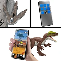 Jurassic World Rebirth Bite N Blast Mosasaurus Action Figure and Mini Dilophosaurus, Dinosaur Toy