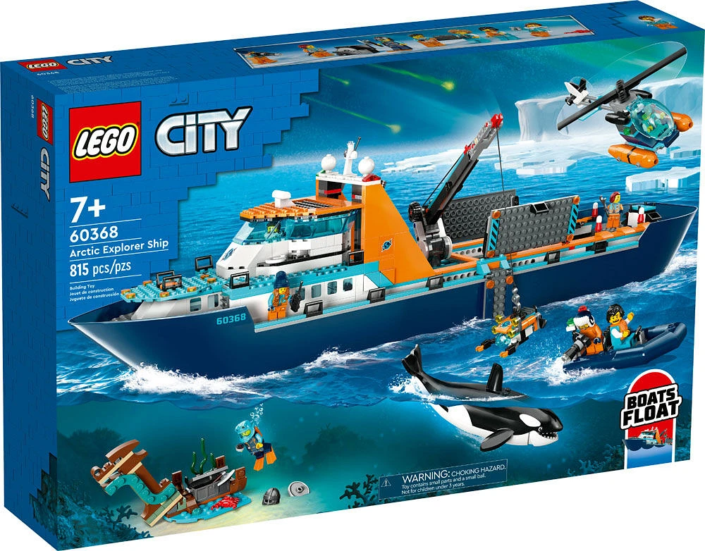 LEGO City Arctic Explorer Ship 60368 Building Toy Set (815 Pieces)