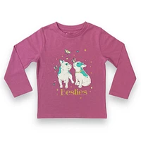 Besties Long Sleeve Tee Pink