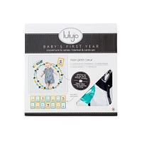 Lulujo - Mon Petit Coeur Milestone Blanket - French Edition